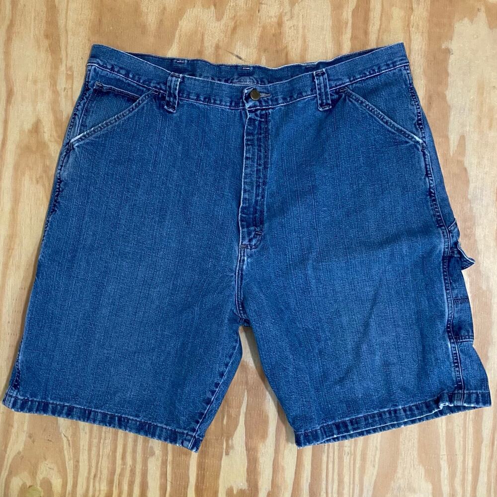 Wrangler Hero Jean Shorts Jorts Mens Size 40 Carpenter Style Pockets*